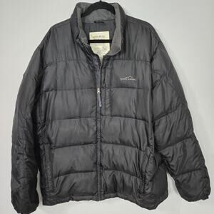 Eddie Bauer Premium Goose Down Puffer Coat, Black, Men's Size XL